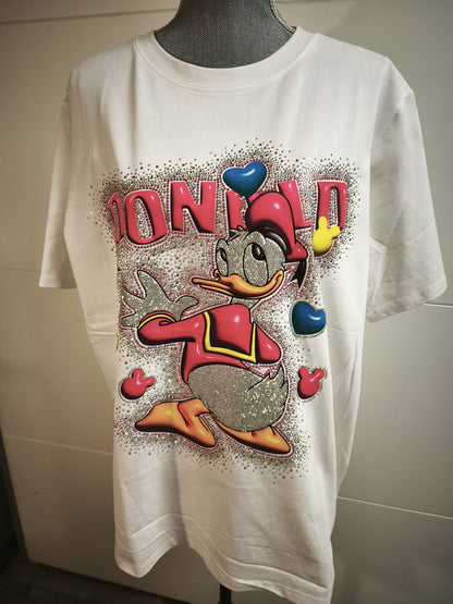 T-Shirt Ente mit Strass bis 46 tragbar