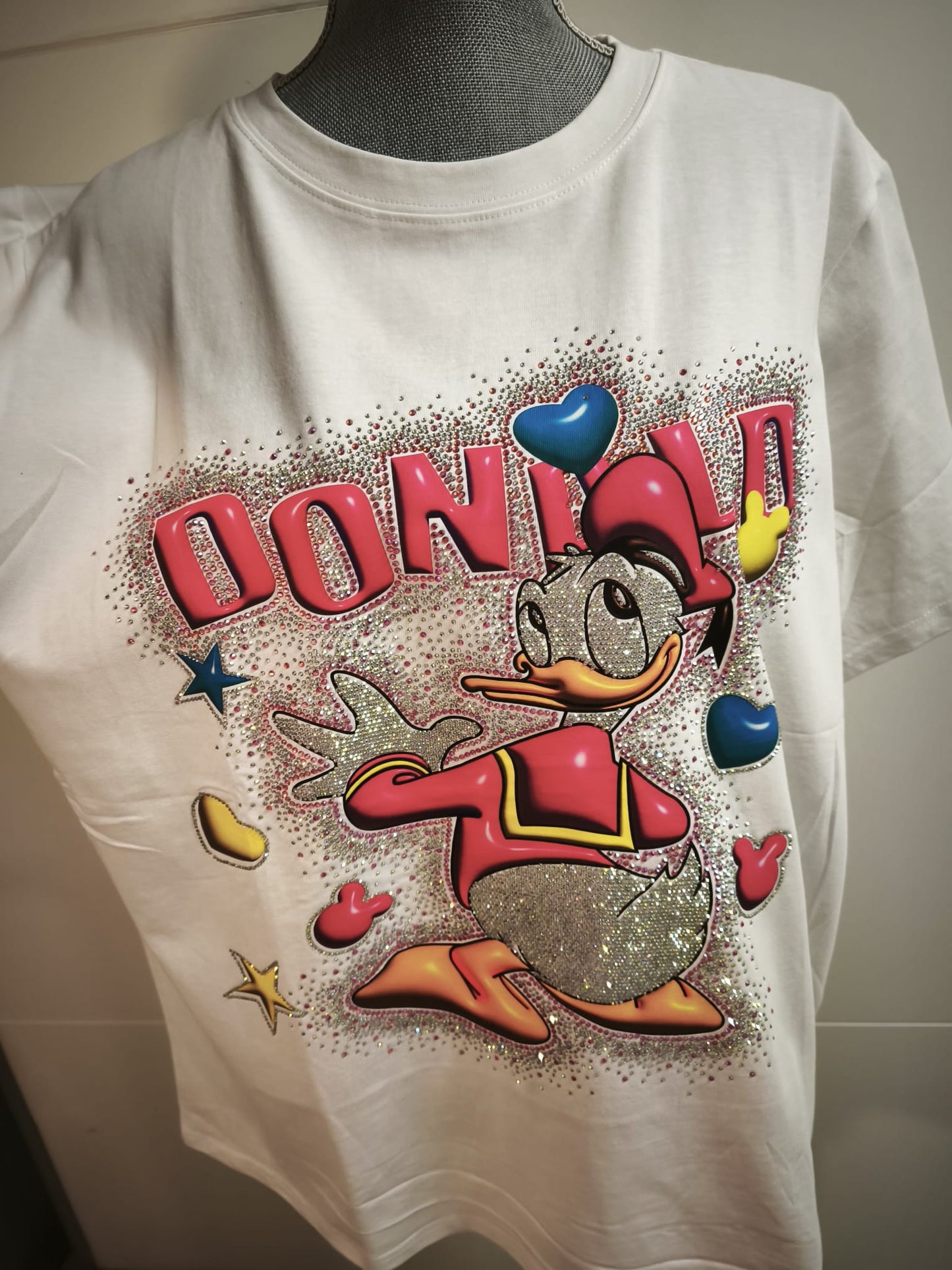 T-Shirt Ente mit Strass bis 46 tragbar