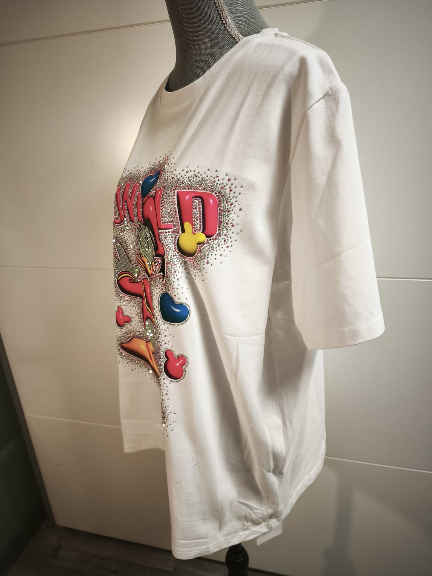T-Shirt Ente mit Strass bis 46 tragbar