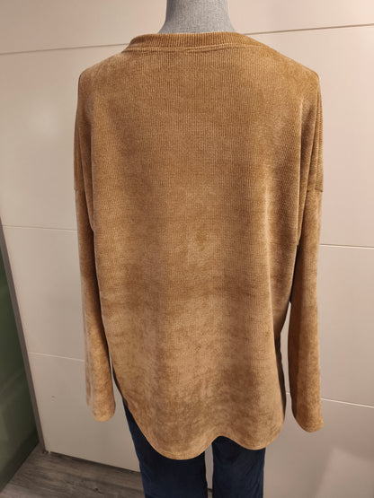 Feincord Maus Pullover mit Strass