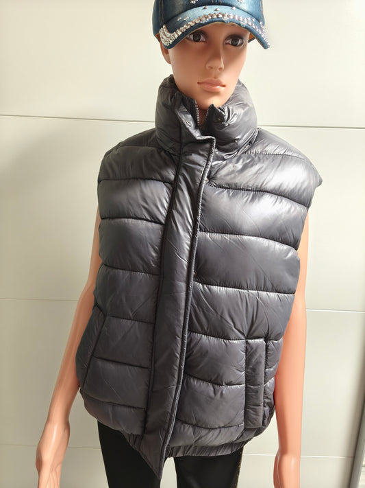 Stepp Weste in Grau Gr. 34