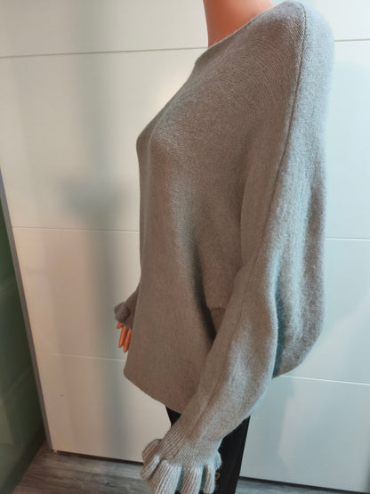 Feinstrick Pullover mit Volants bis 44 Tragbar