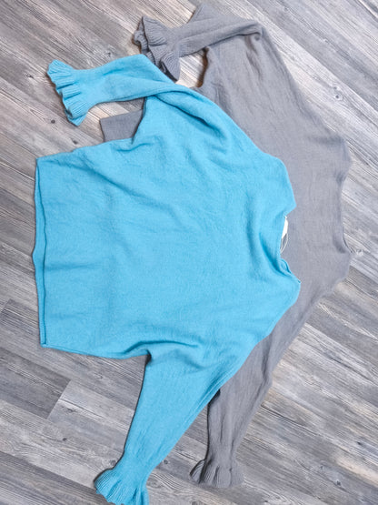 Feinstrick Pullover mit Volants bis 44 Tragbar