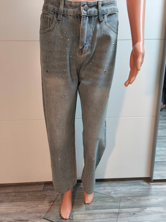 Glitzer Jeans Hose