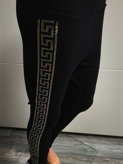 Leggings mit Strassmuster Gr. S