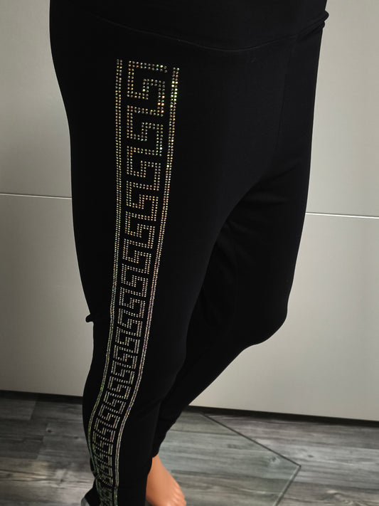 Leggings mit Strassmuster Gr. S