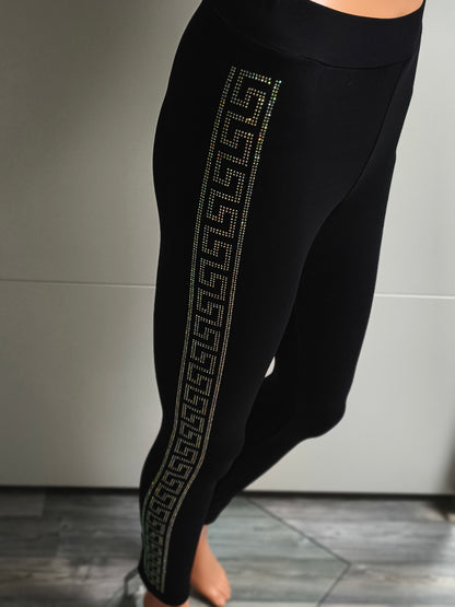 Leggings mit Strassmuster Gr. S