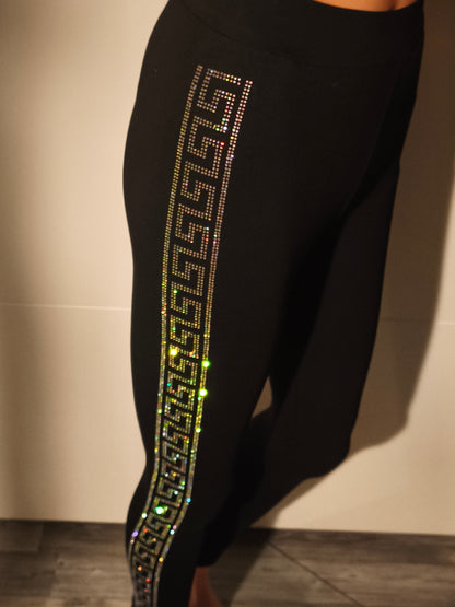 Leggings mit Strassmuster Gr. S