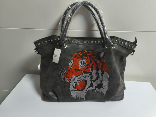 Shopper mit Tiger Strasssteinen