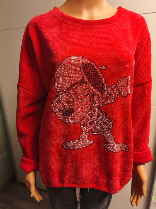 Feincord Pullover mit Strass bis 42/44 tragbar
