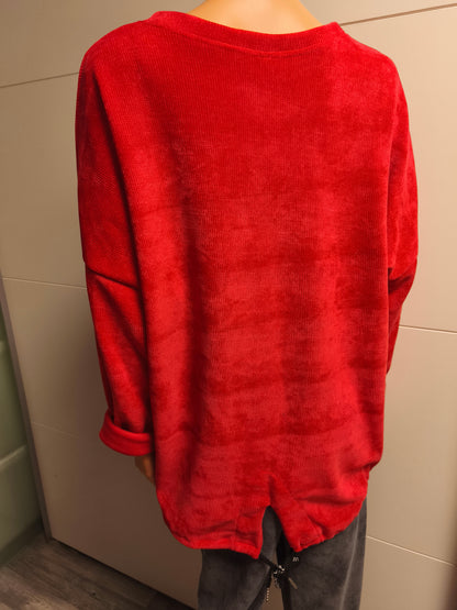Feincord Pullover mit Strass bis 42/44 tragbar