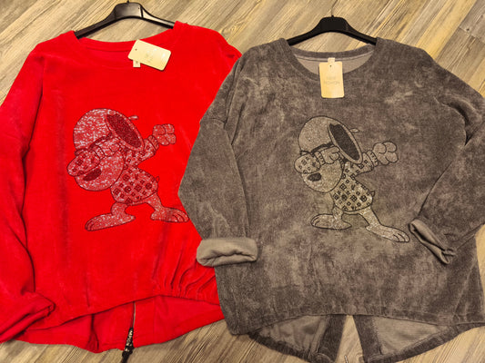 Feincord Pullover mit Strass bis 42/44 tragbar