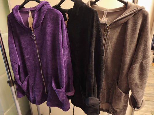 Feincord Kapuzen Jacke bis Gr. 46/48 tragbar