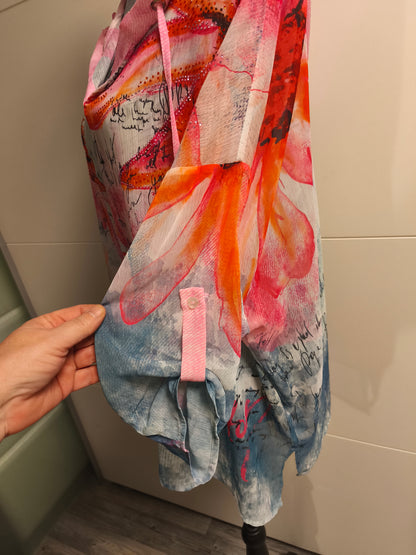 Missy Bluse mit Kapuze bis Gr. 46 locker tragbar