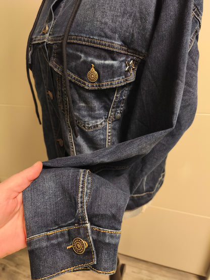 Jeans Jacke mit Kapuze XL