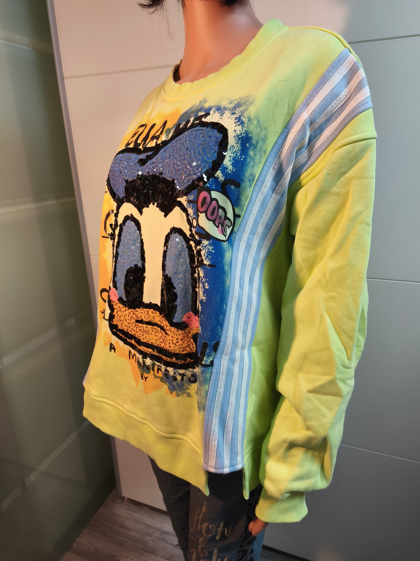 Hochwertiges Sweatshirt Ente bis Gr. 48 tragbar