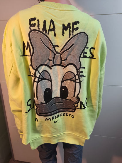 Hochwertiges Sweatshirt Ente bis Gr. 48 tragbar
