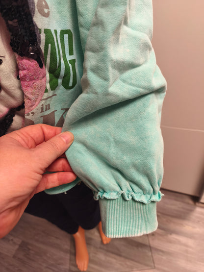 Leichtes Sweatshirt Motiv in Mint