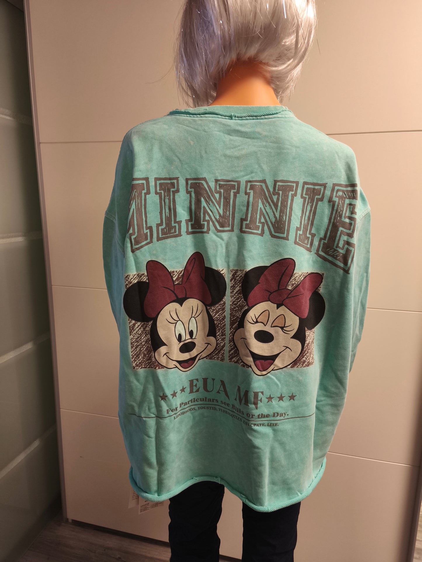 Leichtes Sweatshirt Motiv in Mint