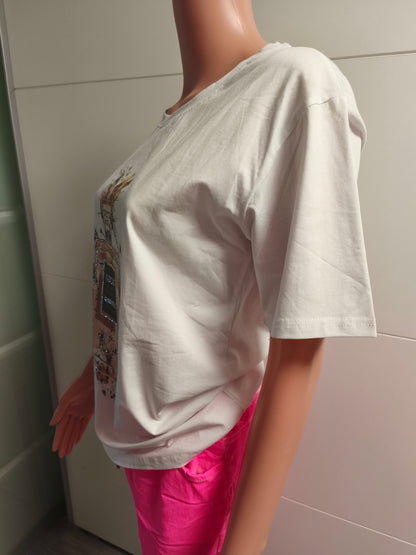 T-Shirt Parfüm mit Strass bis Größe 40 tragbar