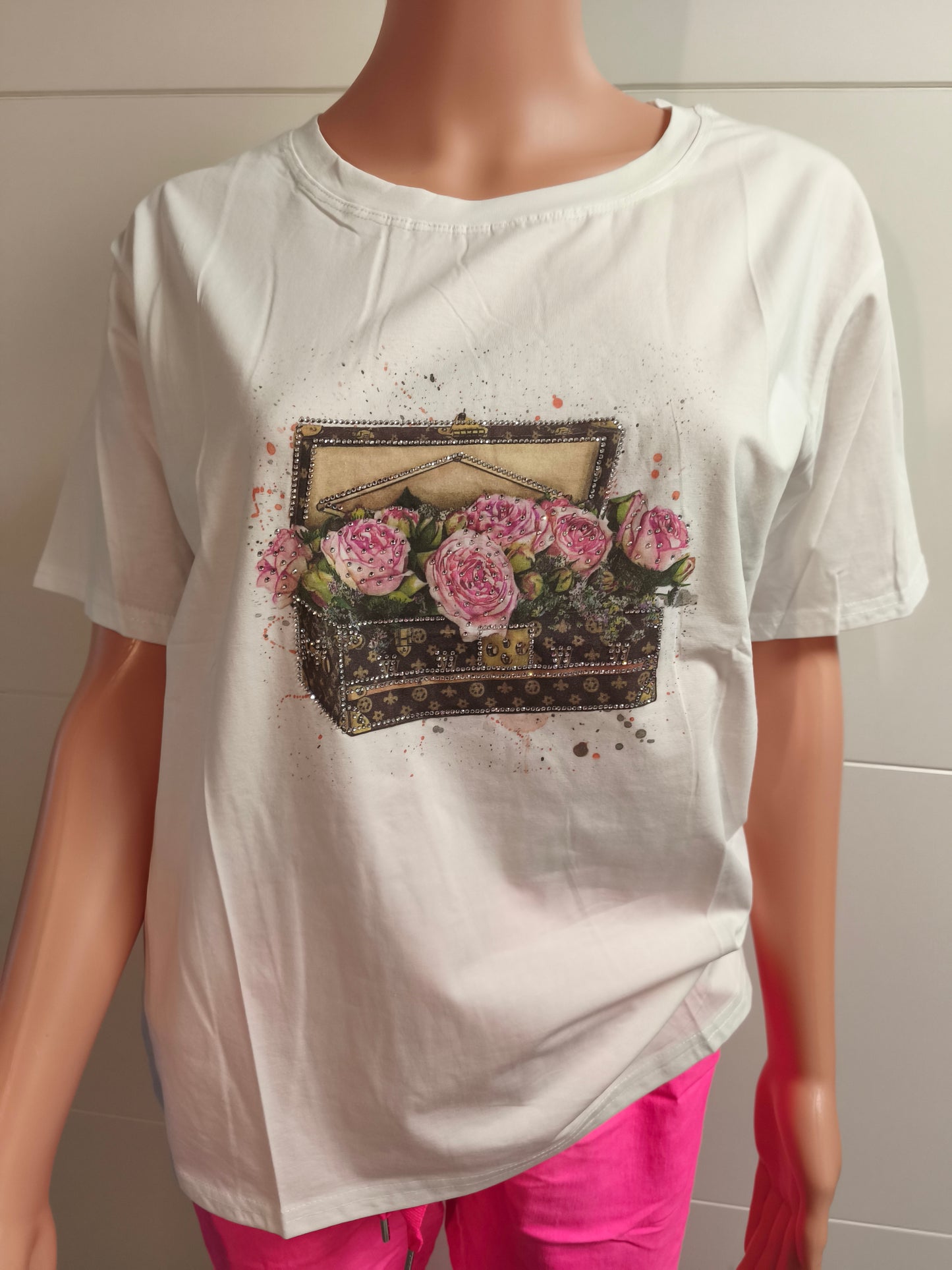 T-Shirt Koffer mit Strass bis Größe 40 tragbar