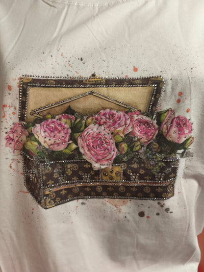 T-Shirt Koffer mit Strass bis Größe 40 tragbar