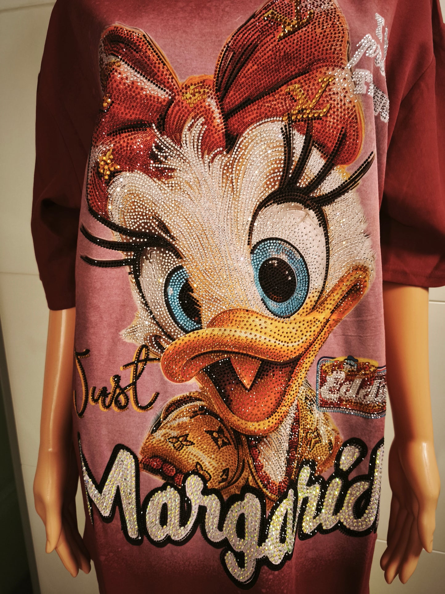 T-Shirt Ente Margarida mit Strasssteinen bis Gr. 46 tragbar
