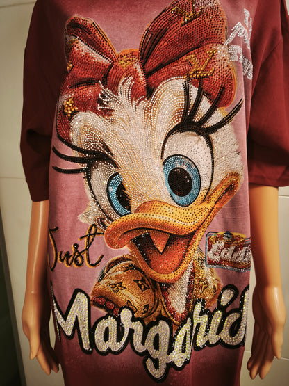 T-Shirt Ente Margarida mit Strasssteinen bis Gr. 46 tragbar