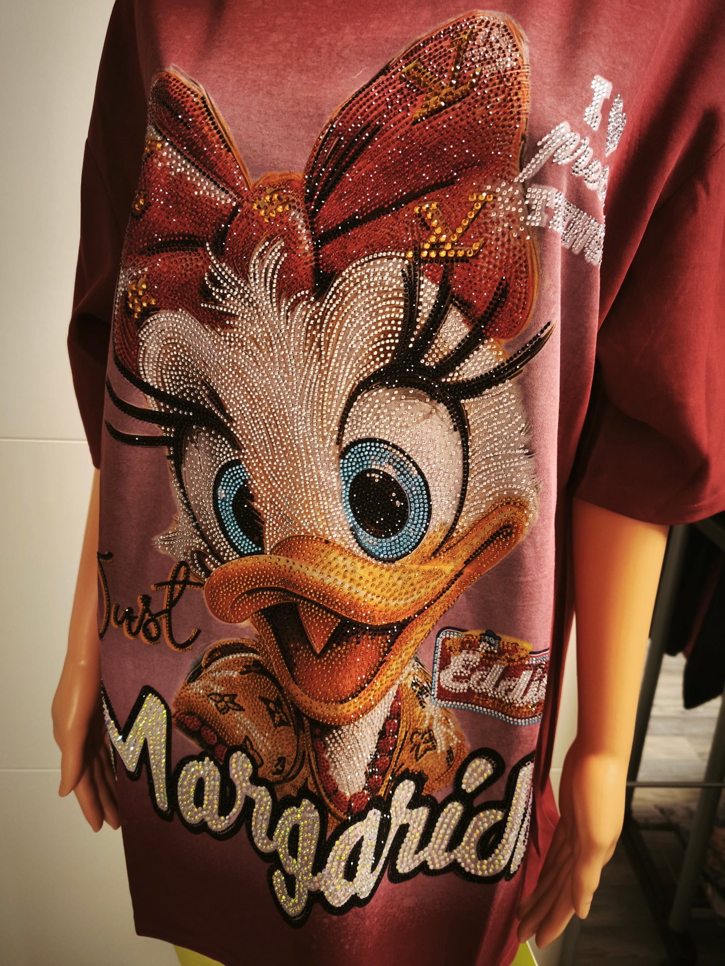 T-Shirt Ente Margarida mit Strasssteinen bis Gr. 46 tragbar
