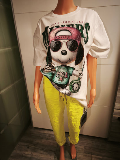 T-Shirt Paola Hund mit Strasssteinen bis Gr. 46 tragbar
