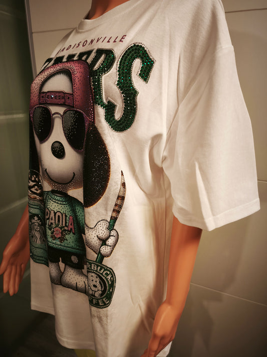 T-Shirt Paola Hund mit Strasssteinen bis Gr. 46 tragbar