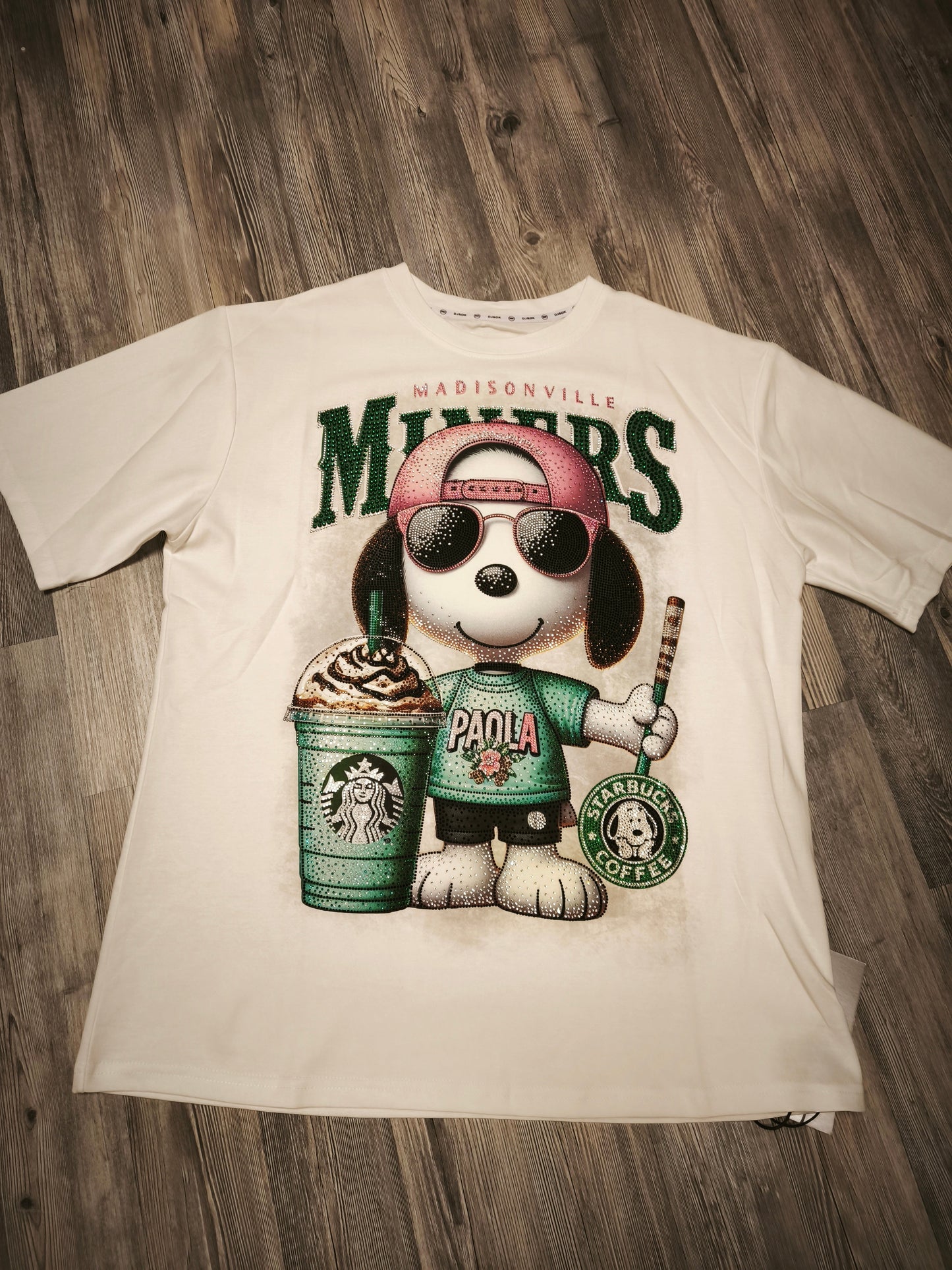T-Shirt Paola Hund mit Strasssteinen bis Gr. 46 tragbar