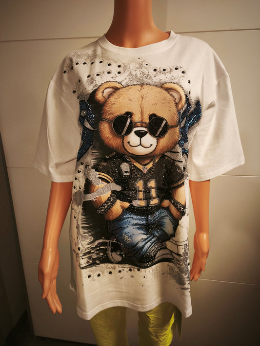 Teddy Cool T-Shirt mit Nieten und Strasssteinen bis Größe 46 tragbar