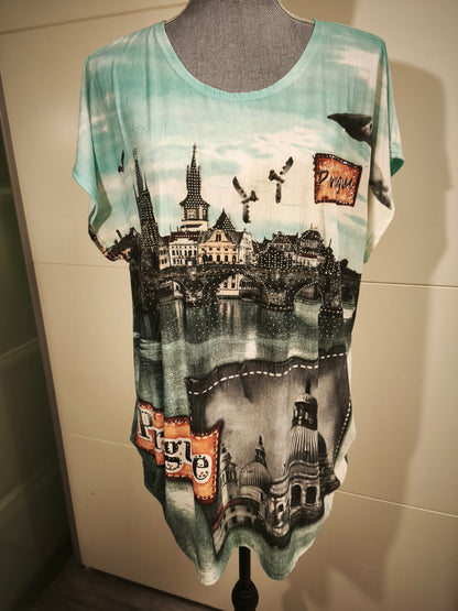 Tolles Glitzer T-Shirt bis 46 tragbar