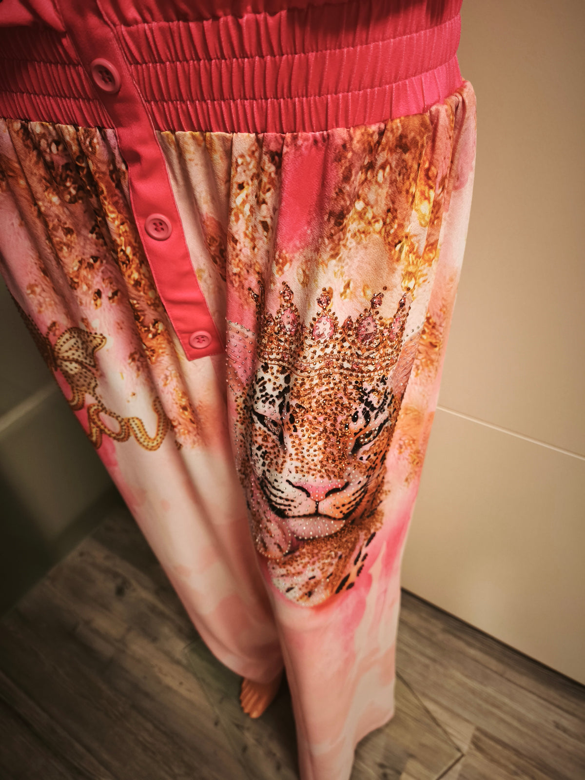 Missy Leichte Sommerhose weit dehnbar mit Strass S- XL
