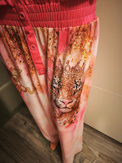 Missy Leichte Sommerhose weit dehnbar mit Strass S- XL
