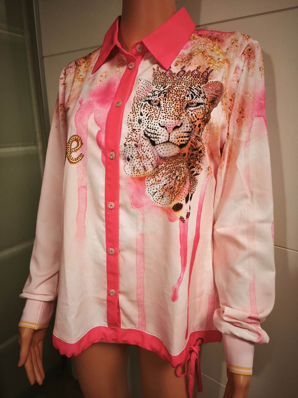 Missy Leichte Bluse dehnbar mit Strass S- XL