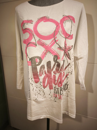 Soccx  Sweatshirt mit Glitzer Druck Gr. XL/XXL
