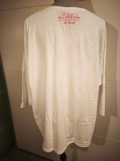Soccx  Sweatshirt mit Glitzer Druck Gr. XL/XXL