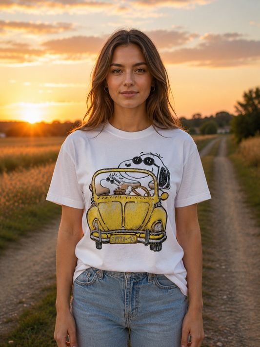 T-Shirt Käfer Gelb bis 42-44 tragbar