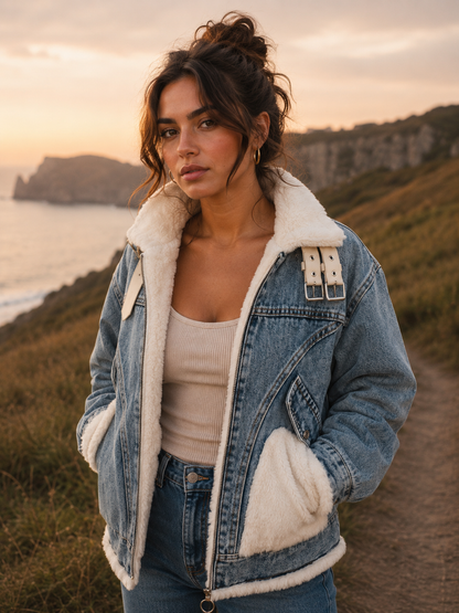 Tolle Gefütterte Jeans Jacke S-L