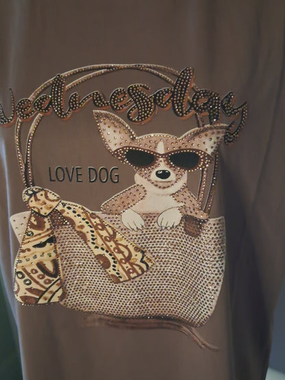 T-Shirt -Tasche und Hund bis 44/46 tragbar