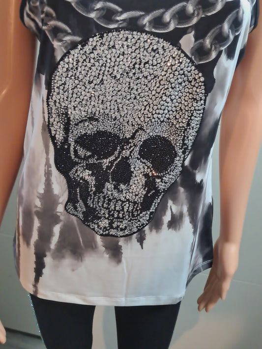 Missy Top Skull Strass