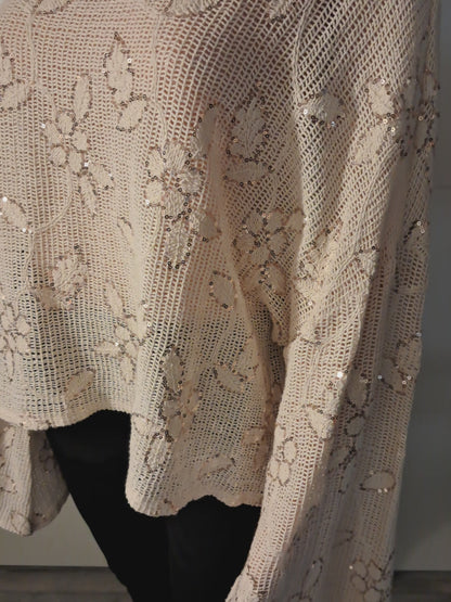 Glamstyle Fashion Netz Sweatshirt bis 42/44 tragbar