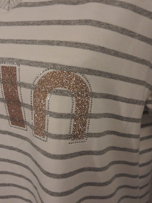 Lucky Mode Streifen T-Shirt bis 42/44 tragbar