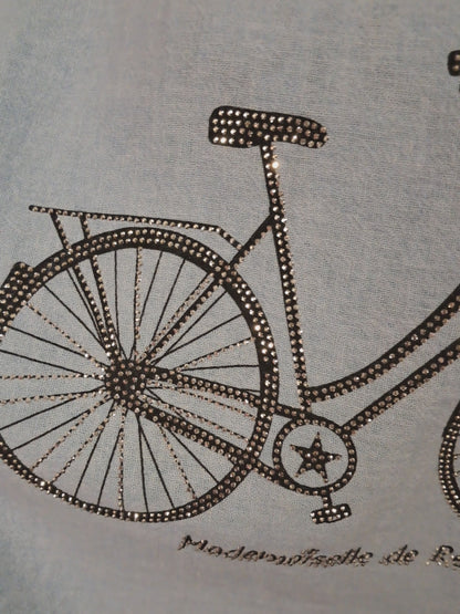 T-Shirt Fahrrad mit Strass bis 44/46 tragbar