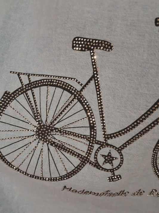 T-Shirt Fahrrad mit Strass bis 44/46 tragbar