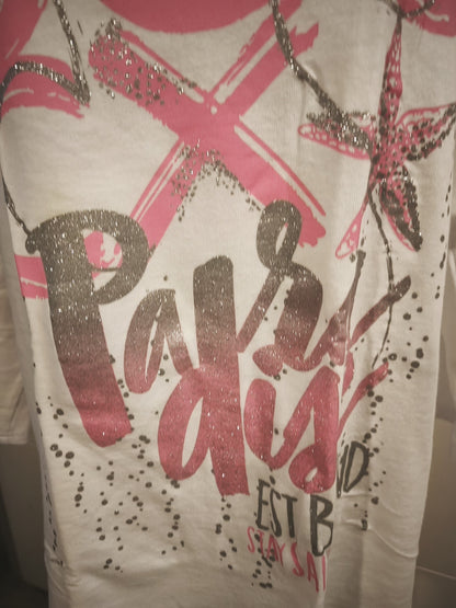 Soccx  Sweatshirt mit Glitzer Druck Gr. XL/XXL