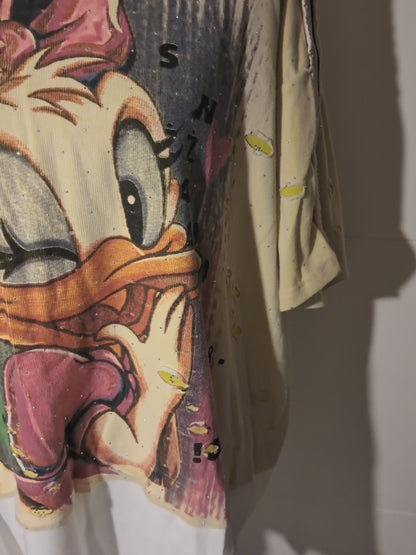 Feinstrick T-Shirt mit Cut Outs bis 48 tragbar