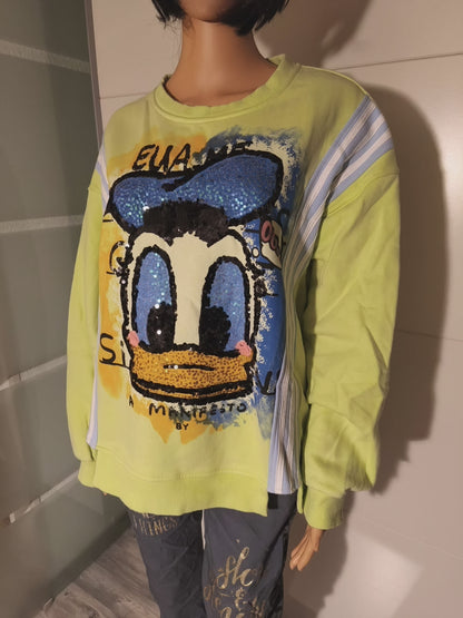 Hochwertiges Sweatshirt Ente bis Gr. 48 tragbar